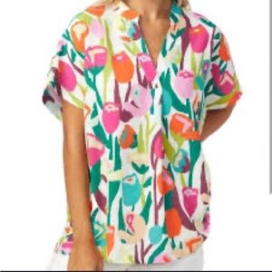 Crosby billie blouse in tulip- Size XL